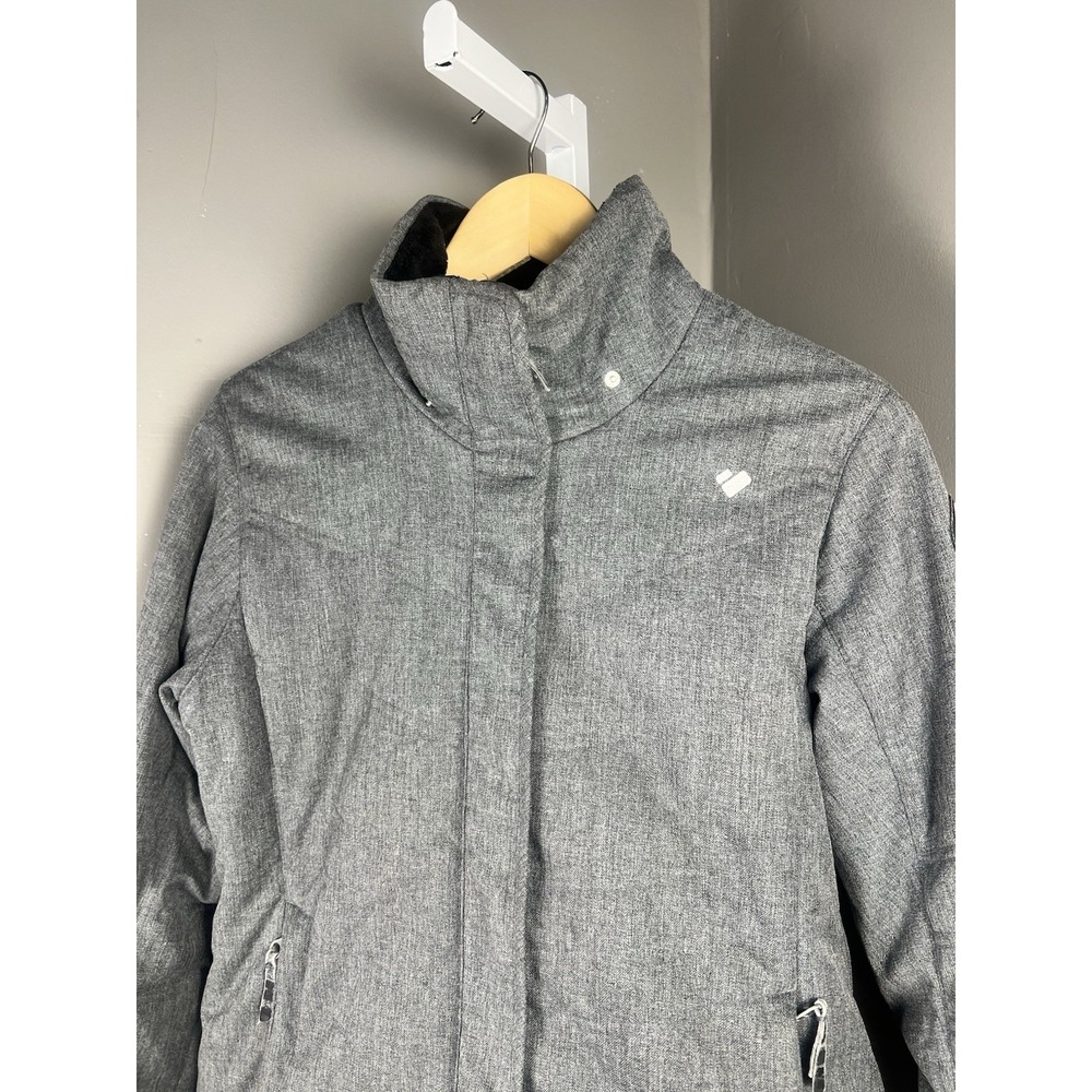 Obermeyer Tuscany Insulated Ski Snowboard Jacket Size 6 Charcoal No Hood - Picture 3 of 11
